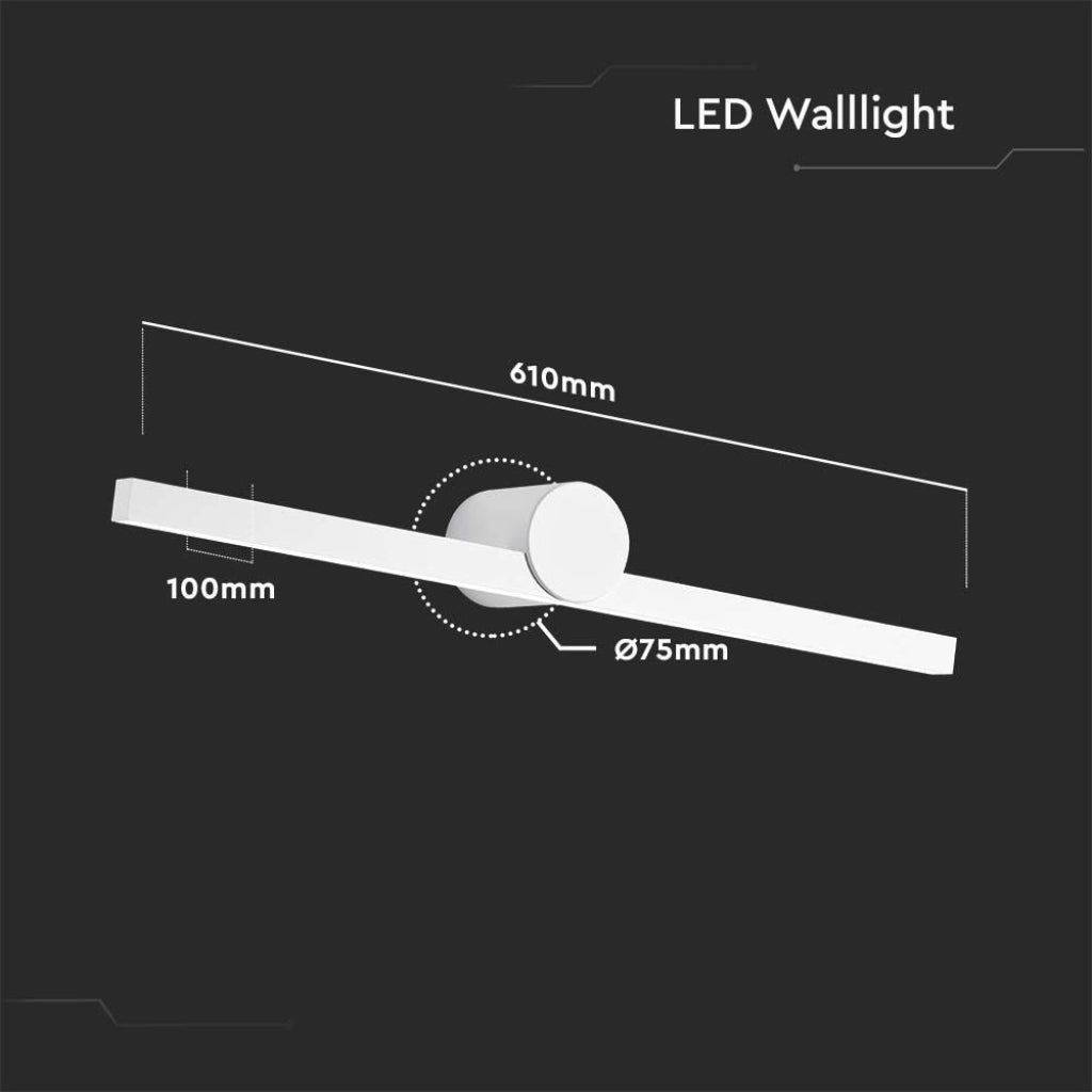 V-TAC Lampada LED da Specchio 12W Colore Bianco 4000K IP20 V-TAC Lampada LED da Specchio 12W Colore Bianco 4000K IP20